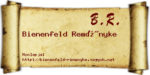 Bienenfeld Reményke névjegykártya